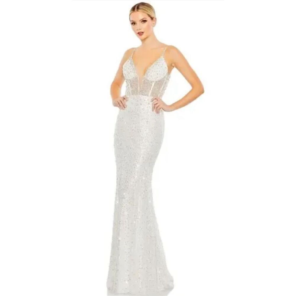 Mac Duggal Embellish Corset Long Formal Dress size4 - Picture 1 of 14